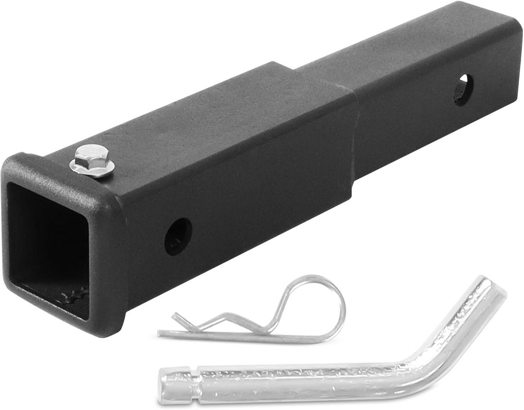 Trailer Hitch Extension for 2" Receiver Tube Extender, Tube Extension Receiver with 5/8 inch Hitch Pin and Clips, 3500 LBS GTW