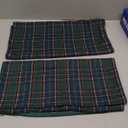 Woaboy Christmas Set of 2 Scottish Tartan Throw Pillow Covers Farmhouse Classic Plaid Decorative Couch Pillows Home Decor for Sofa Living Room Bed 18x18 Inch, Green