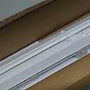 No Tools No Drill Cordless Mini Blinds, 1" L-Shaped Slats Light Filtering Shades, Horizontal Vinyl Blinds for Indoor Windows, White,35.5" Wx 36" H
