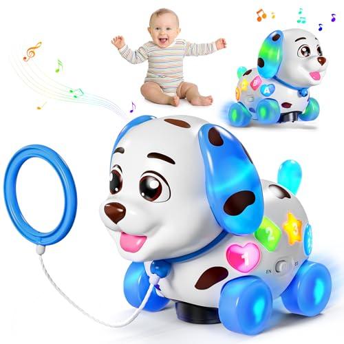 Musical Toy for 1 Year Old Boy Girl, Baby Toys 6-12-18 Months, Puppy Toddler Learning for 1 Year Old Boy Gifts, Bilingual Educational with Music Light, 1st Birthday Gift for Girl, Toddlers