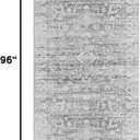 Soalmost Washable 2.5'x8' Runner Rugs for Hallway, Kitchen Runner Rugs with Rubber Backing Vintage Non-Slip Soft 2'6"x8' Carpet Runner for Entryway Laundry Bedroom Farmhouse Grey
