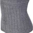 Thermal Cashmere Knit Lumbar Warmer Lower Back Support Belt Brace Stomach Kidney Warmer Abdominal Binder Belly Wrap (M suggest 50-60KG, Grey)