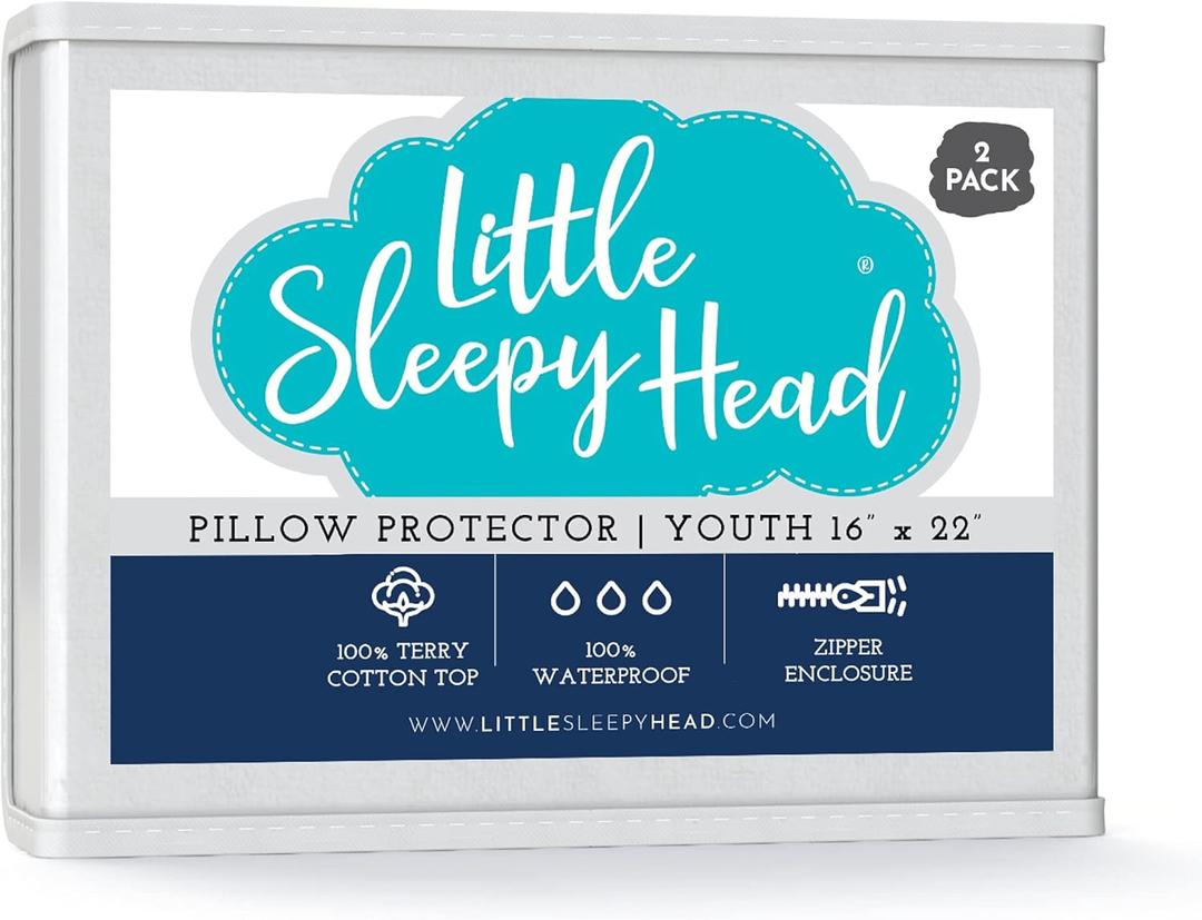 Little Sleepy Head Youth Pillow Protector 16x22 (2-Pack)