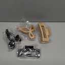 Lourny Silicone Hair Clips for Women, 4 PCS Non-Slip Strong Hold Flexible Cloud Claw Clips for Thin or Thick All-Day Comfort Large Bow Hair Clips(Black+light khaki+dark khaki)