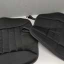 MYFAMIREA Car Seat Cushion and Back Support Pillow 1.2'' Thick Memory Foam Desk Chair Cushion Back Support for Automotive Seat Driver, Travel, Leg and Back Pain Relief, Washable, Adjustable, Black (Seat Cushion & Back Pillow)