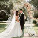 GRENTY Open Arch Backdrop Stand,7.2 FT Metal Double Arch Backdrop Frame U Shaped Wedding Arches for Wedding Ceremony, Baby Shower, Birthday Party, Graduation Party
