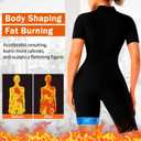 LMCOB Sauna Suit For Women Waist Trainers For Women Belly Fat Full Body Jumpsuit Adjust Waist Breathable Underarm, XXL