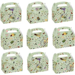 YYDLKAF 12 PCS Insect Party Bags Bug Party Boxes, Insect Party Decorations Insect Gift Bag Goodie Bag Treat Bag Candy Bag for Insect Birthday Party Supplies