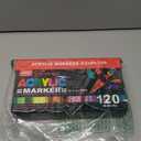 Guangna Acrylic Paint Markers, Acrylic Paint Pen, Waterproof & High Saturation Ideal for Wood, Metal, Plastic, Canvas, Fabric, Glass, Ceramic, Rock Painting DIY Art Supplies (Extra Fine Tip, 120)