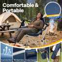 VIVOHOME Hammock Camping Chair, Portable Outdoor Swinging Rocking Chairs for Adults with Adjustable Pillow, Back and Height for Travelling, Backyard, Patio, Supports 400 lbs, 600D Breathable Mesh