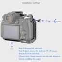 Leftfoto S5ii Camera Cage for Panasonic LUMIX S5 II / S5 IIX - Camera Protection Frame Rig with Arca Base,NATO Rail,ARRI Threads Compatibility with DJI RS2 Stabilizer- for Vlog Video Shooting