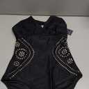 Blooming Jelly Womens Tummy Control One Piece Swimsuit V Neck Slimming Bathing Suits Cut Out Color Block Swim Suits,M