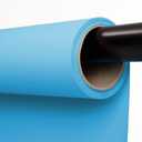 Kate Seamless Paper Backdrop for Photography Solid Blue Backdrop Paper (53''x32.8' Lite Blue)