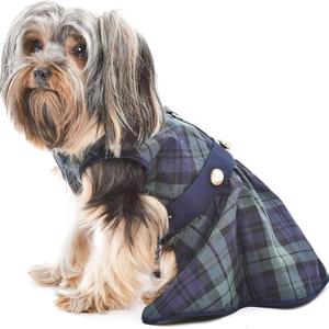 Parisian Pet Scottish Dog Dress - Festive Holiday Clothes for Large Dogs Girl - Plaid Green Pet Dress - Stylish Dog Wedding Outfit - Lightweight Puppy Clothes - Sleeveless Party Dresses for Dogs, S