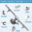 154568002 Dishwasher Lower Spray Arm Assembly with 5304518968 Support & 5304506518 Trap Drain Filter Replacement for Frigidaire Electrolux Kenmore Dishwasher 1545680 5304517203 154568001 154414101