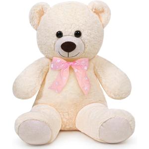Teddy Bear Stuffed Animal 24'' Small Teddy Bear Plush Toy Gift for Valentine Christmas Birthday White