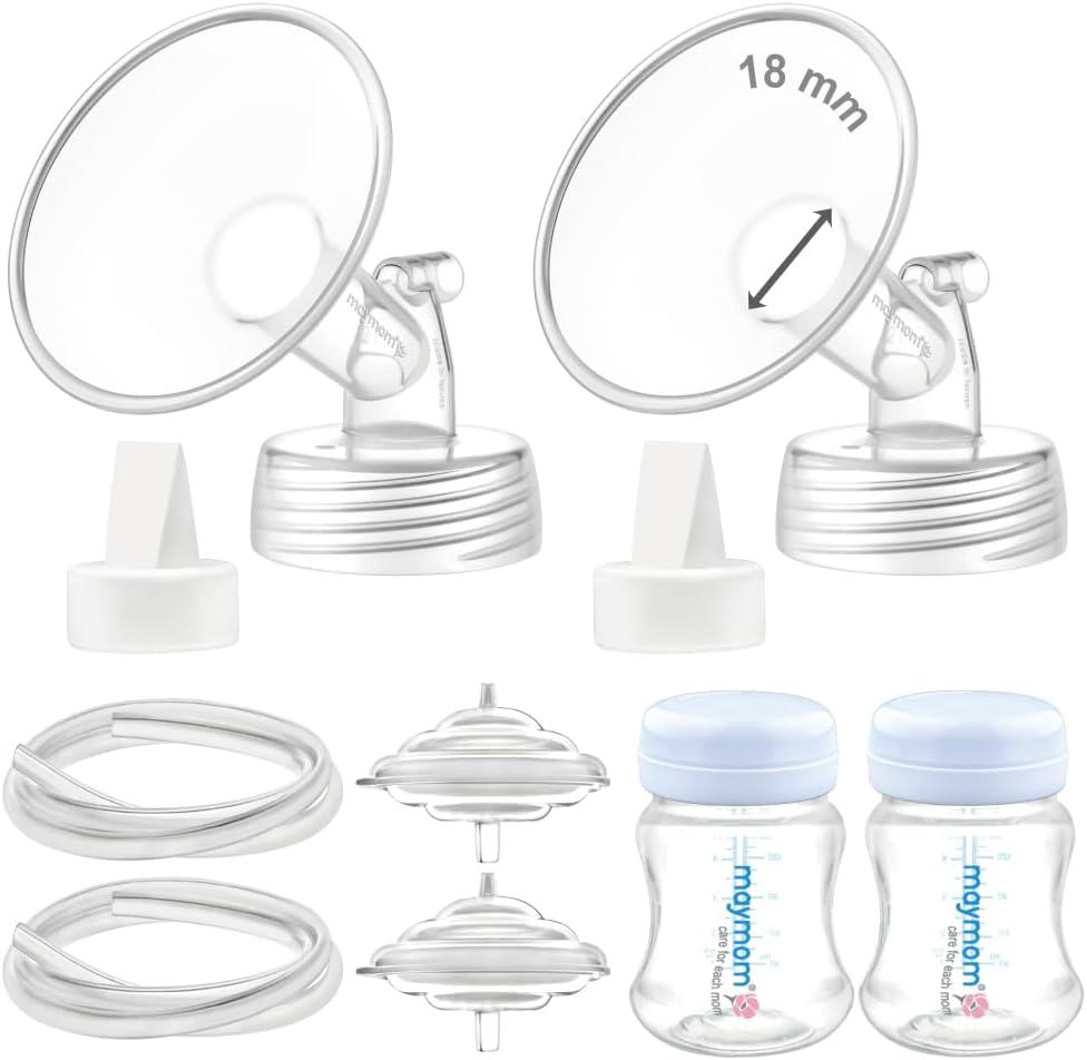 Maymom Pump Parts Compatible with Spectra S2 S1, 18mm Flange Valve Tube Bottle Backflow Protector, Not Original Spectra S2 Replacement Pump Parts Duckbill Valve Bottle