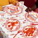 146Pcs Crawfish Boil Party Supplies Include Tableware-Plates-Napkins-Cups-Forks-Knives-Tablecloth for Seafood Boil Party Supplies Serves 24