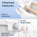 LUXE Bidet NEO 320 Plus - Warm Water, Dual Nozzle, Non-Electric Bidet Attachment for Toilet Seat, Patented Slide-In Install, 360 Self-Clean, EZ-Lift to Clean, Feminine & Rear Wash (Chrome)