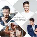 3 Pairs Reading Glasses,Stylish Metal Frame - Filter Lightweight Eyeglasses - Glasses for Men Anti Glare -Spring Hinge