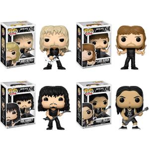 Funko Music POP! Metallica James Hetfield Lars Ulrich Kirk Hammett Robert Trujillo Collectible Set