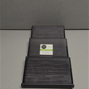 mDesign Expandable Plastic Deluxe Spice Rack, Drawer Organizer for Kitchen Cabinet Drawers, 3 Tier Slanted for Spice Jars, Food Seasoning Bottle Storage, Ligne Collection - Smoke Gray (Pack of 1)