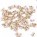 Natural Wood Slices,78Pcs Alphabet Letter Wooden Decoration Craft Handmade Accessory for Scrapbooking Unfinished Wood Arts