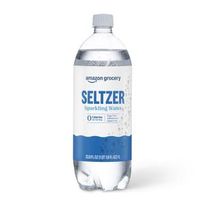 4 x Amazon Grocery, Seltzer Sparkling Water, 33.8 Fl Oz (EXP 06/03/26)