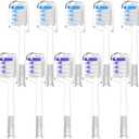 Toothbrush Heads Replacement Compatible with Laifen Wave Electric Toothbrush, Super Clean and Whitening - Transparent, 10 Pack