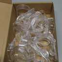 Chunful 24 Packs Clear Church Pew Clips for Weddings Heavy Duty Plastic Pew Hooks Decorations Church Bench Bow Holders for Aisle Chairs Railing Bow Garland Decor