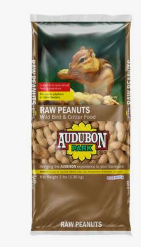 Audubon Park Raw Peanuts Seed Wild Bird Food, 3-lb bag BB 12/20/26
