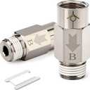 GASHER 2Pcs One-Way Non-return Check Valve 1/4" Male x 1/4" Female Thread, Prevent Water Back-flow (0.25 Inch)