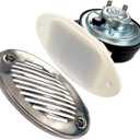 5190512 Boat Horns 316 Stainless Steel 12V 125DB Waterproof Marine Horn Sound Bright With Two Types of 316 Stainless Steel Mounting Screws