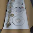 Gold Kitchen Island Light for Dining Room,37.4" Minimalist Dimmable LED Linear Pendant Lights with Globe Glass Shade,Ceiling Light Fixture Hanging for Dining Room, Office, Kitchen