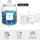 Glass Jars and Dryer Sheet Holder, Dispenser Set with Lids and Labels, Containers for Laundry Room Organization and Storage, Half Gallon Airtight Glass jars, Acrylic Storage Box for Laundry supplies,