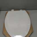 Bemis 1500EC Durable Wooden Toilet Seat, Easy Clean Hinges, Made in USA, Elongated, White, Pack of 1