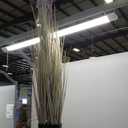 KOL Artificial 5ft Purple Horsetail Reed Grass, 59in Tall Artificial Indoor Outdoor Fake Grass Plant, Home Office Decorative Artificial Plants & Flowers in Pot Faux Plant Greenery, Wedding Decor