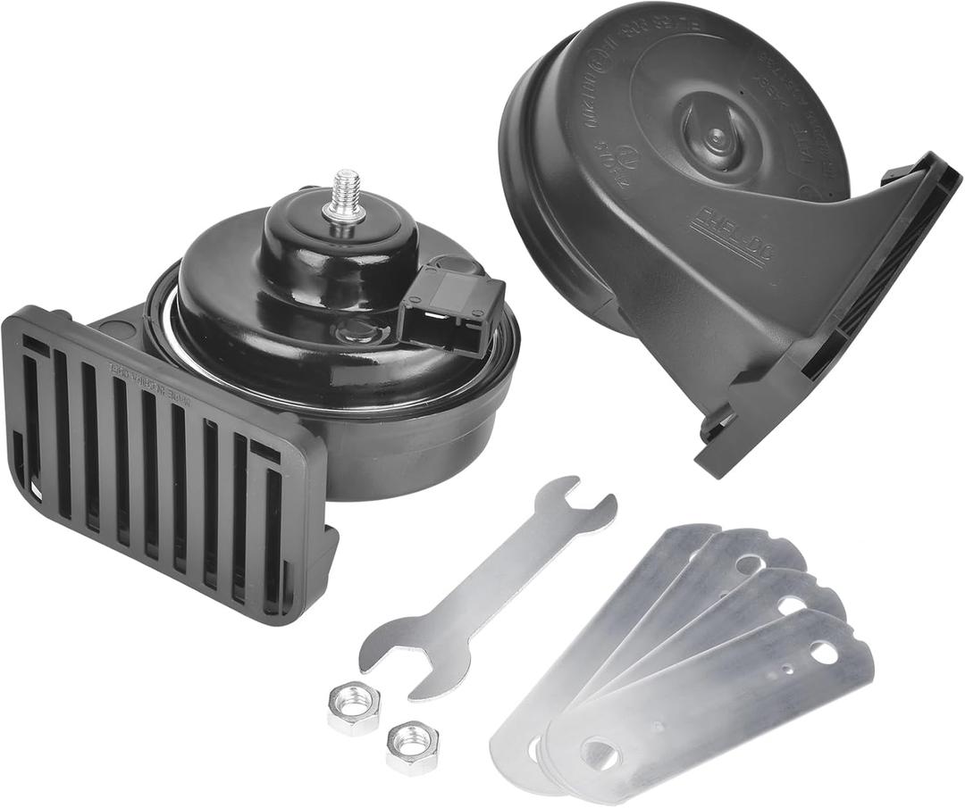 Loud Car Replacement Horn Kit for Toyota, 12V Waterproof Electric High/Low Tone Snail Horn with Upgraded Grille