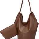 Slouchy Suede Hobo Tote Bag for Women Trendy Suede Purse Large Capacity Shoulder Handbag Retro Satchel 2026