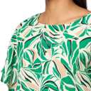 Anne Klein Womens Women's Flutter Sleeve Printed Top (S)