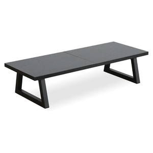 TEAMIX 24 inch Monitor Stand Riser, Black Wood & Steel Computer Monitor Stand with Storage, Laptop, PC, Printer Stand Riser for Desktop Office Desk Organizers