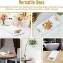 Guest Towel Holder Tray for Bathroom - White Marble-Tray - Napkin Holder for-Bathroom - Paper Hand Towel Holder.