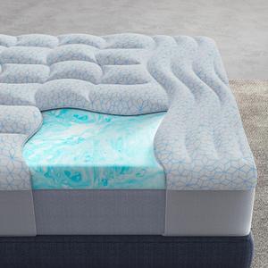 HOMRELEXA Dual Layer 4 Inch Cooling Twin XL Mattress Topper for College Dorm, 2" Thick Soft Quilted Ice Silk Pillow Top Cover Plus 2" Gel Memory Foam Mattress Pad for Back Pain Relief