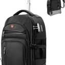star cloud Rolling Backpack with Wheels, USB & Type-C Charging Ports, 21x14x9, Water-Resistant, 17.3" Laptop Compartment, EVA Material,Wheeled Business Backpack for Travel, Work, College, Large
