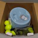 Automatic Dog Ball Launcher, Dog Ball Thrower Machine with 10-30Ft 3 Launching Distance, Interactive Toys for Small Dogs Indoor & Outdoor with 15 Mini Tennis Balls (2 inch) -Blue