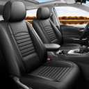 Fit RAV4 Car Seat Covers Set for Toyota RAV4 2019-2024 2025 2026 Hybrid SE/XSE/LE/XLE/XLE Premium/Limited Automotive Cushion Protector Replacement, Waterproof Faux Leather(Full Set,Black)