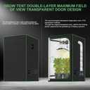 2x2 Grow Tent, 24"x24"x32" Double Transparent Viewing Door Indoor Grow Tent, Growing Tent with High Reflective Mylar & Floor Tray, Plant Tent for Indoor Hydroponics Growing