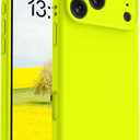 OTOFLY Magnetic for iPhone 17 Pro Max Case,Compatible with Magsafe,Classic Liquid Silicone Mobile Phone Case,Integrated Camera Control Button,Anti-Scratch Microfiber Lining, Neon Yellow