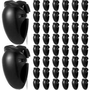 Fullhawl 50 Pcs Cubicle Clips Fabric Panel Cubicle Accessories Fabric Partition Panel Wall Clip Office Photos Wall for Notes Memos Standard Size (Black)