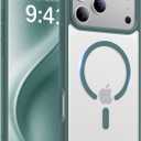 Magnetic for iPhone 17 Pro Case,[Anti-Slip][Compatible with MagSafe][Military Grade Drop Protection] Shockproof Protective Translucent Matte Phone Case for iPhone 17 Pro Case,Night Green